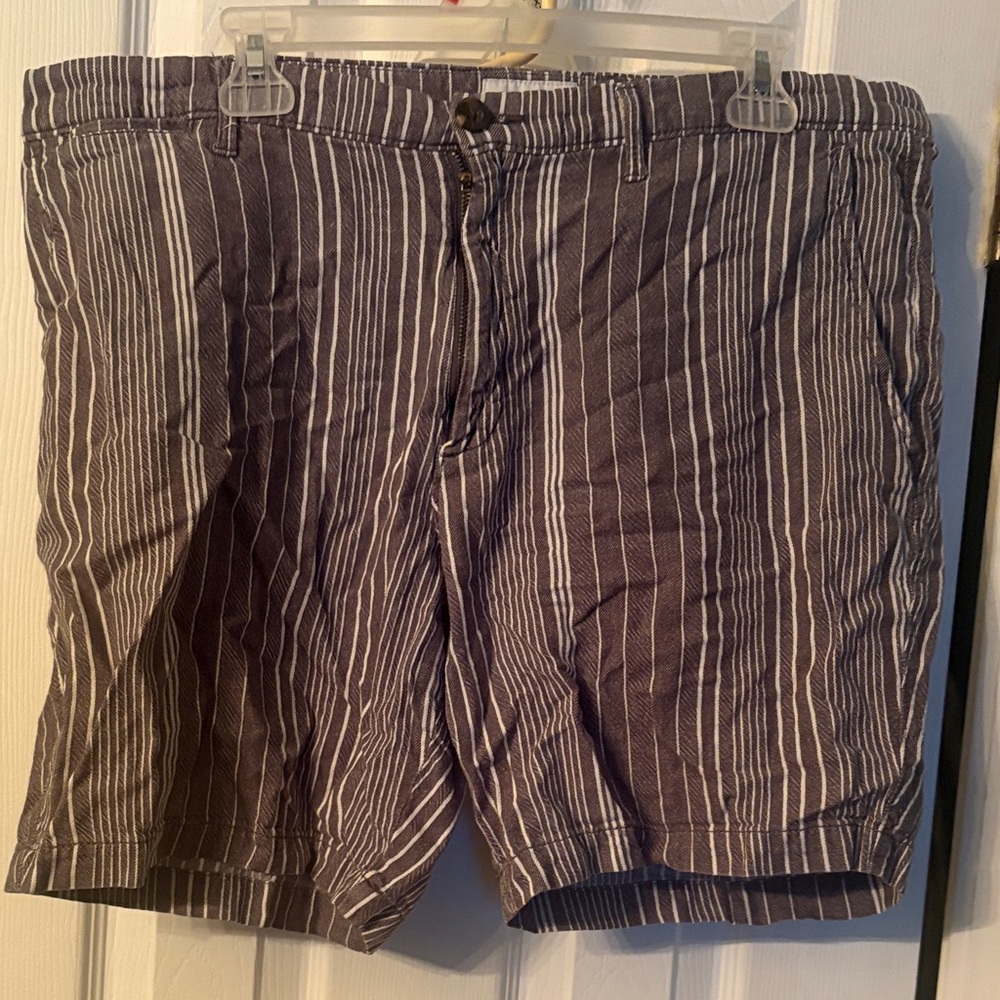 Goodfellow & Co Charcoal and White Striped Shorts